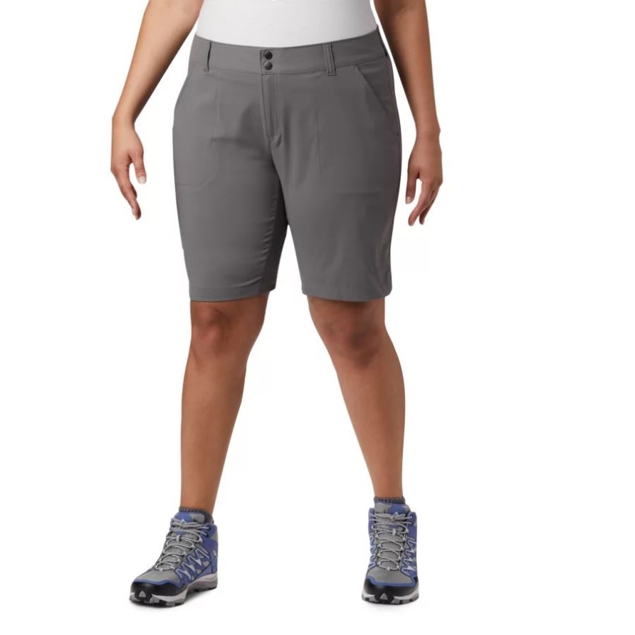 Columbia Damen Saturday Trail Lange Shorts Plus Größe Stadtgrau