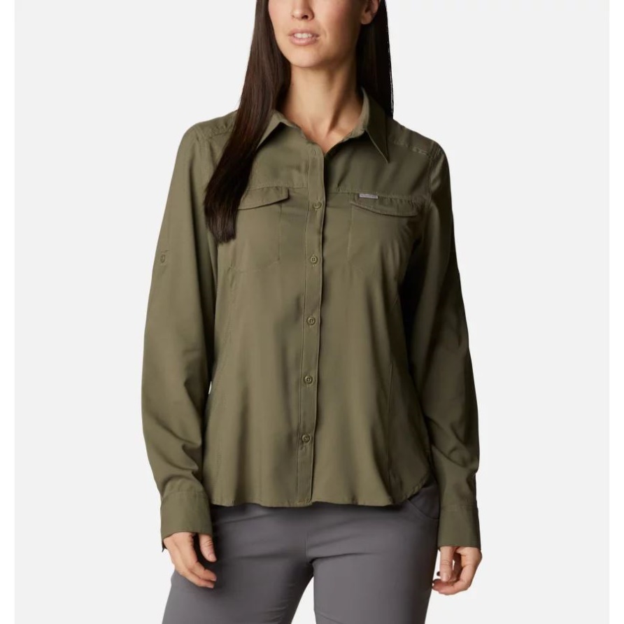 Columbia Silver Ridge Lite Langarmshirt Für Damen Steingrün