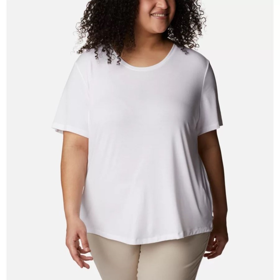 Columbia Slack Water Knit T-shirt Für Damen Ii Plus Größe Weiß