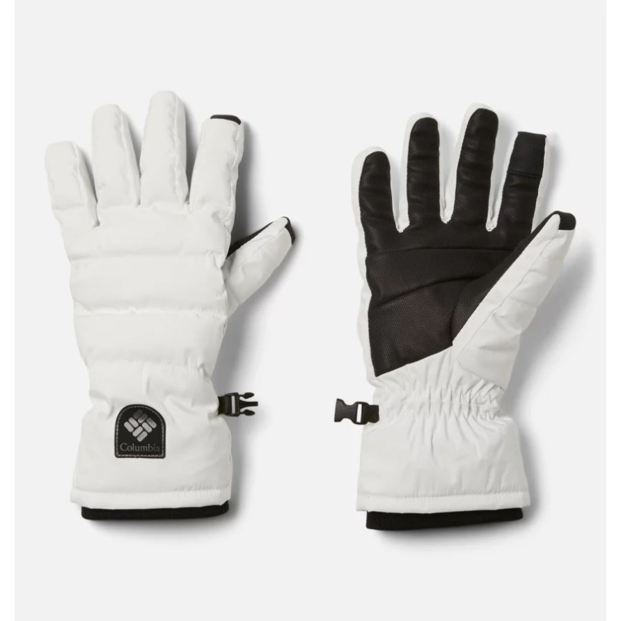 Columbia Snow Diva Damenhandschuhe Weiß Glänzend