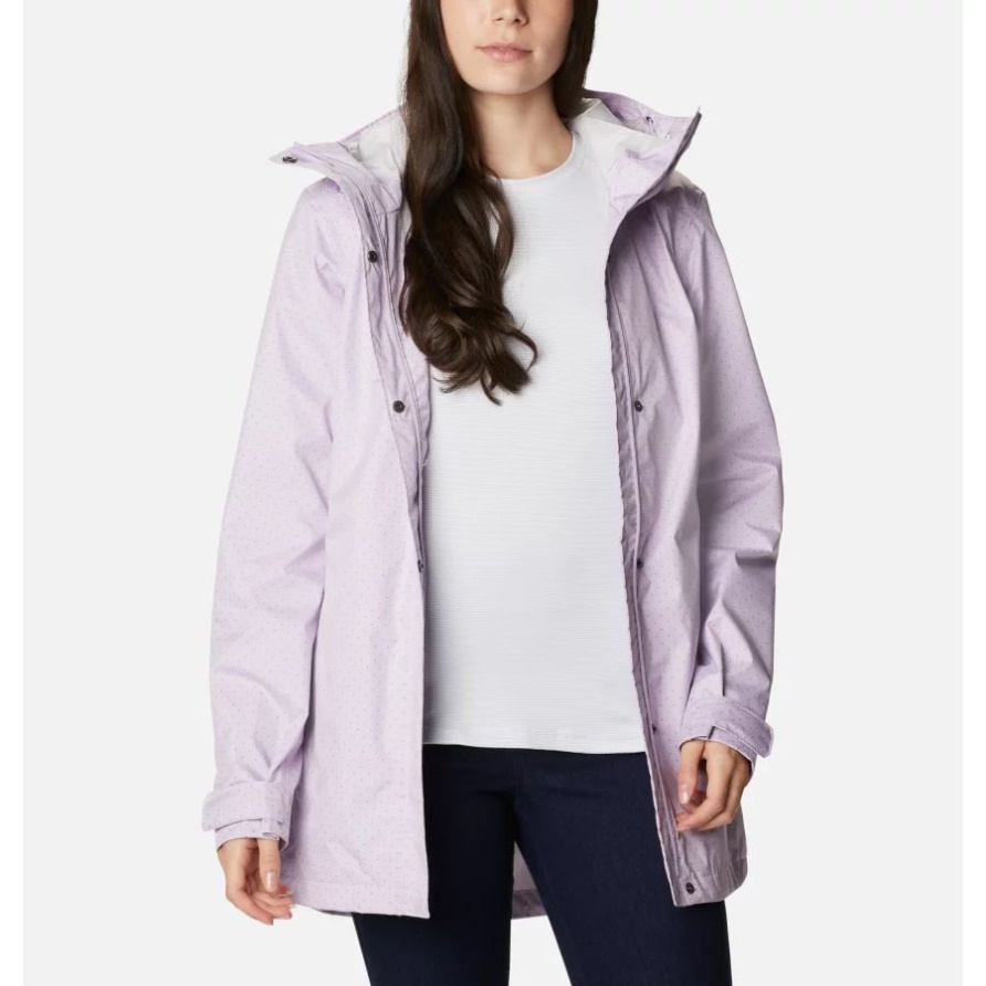 Columbia Splash A Little Ii Jacke Für Damen, Blasslila, Spaciger Punktdruck
