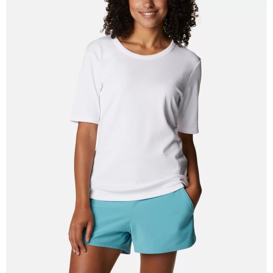 Columbia Kurzarmshirt Stanley Park Für Damen Weiß