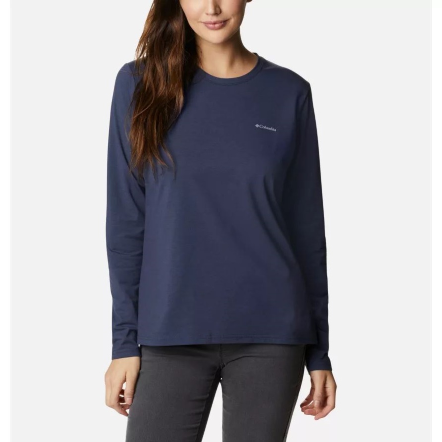 Columbia Sun Trek Langarm T-shirt Für Damen Nachtaktiv