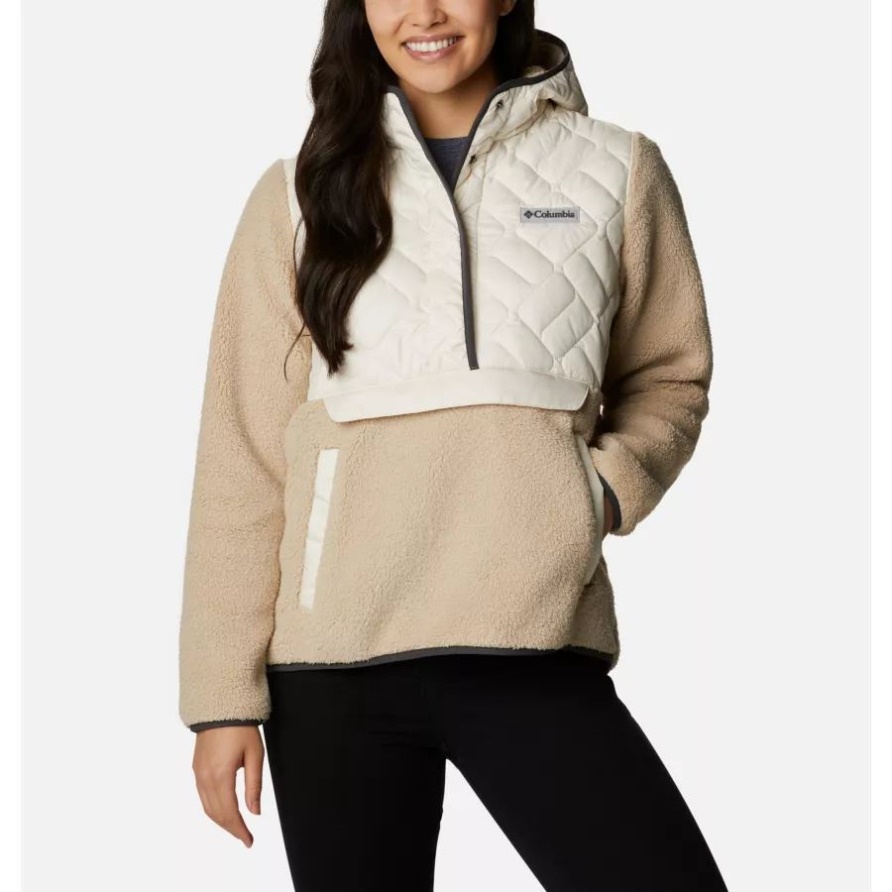 Columbia Sweet View Kapuzen-Fleecepullover Für Damen Kreide/altes Fossil