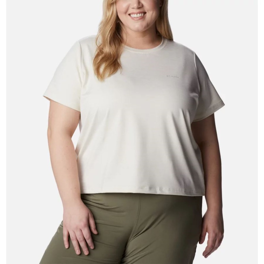 Columbia Weekend Adventure Kurzarm-T-Shirt Für Damen Kreide Meliert
