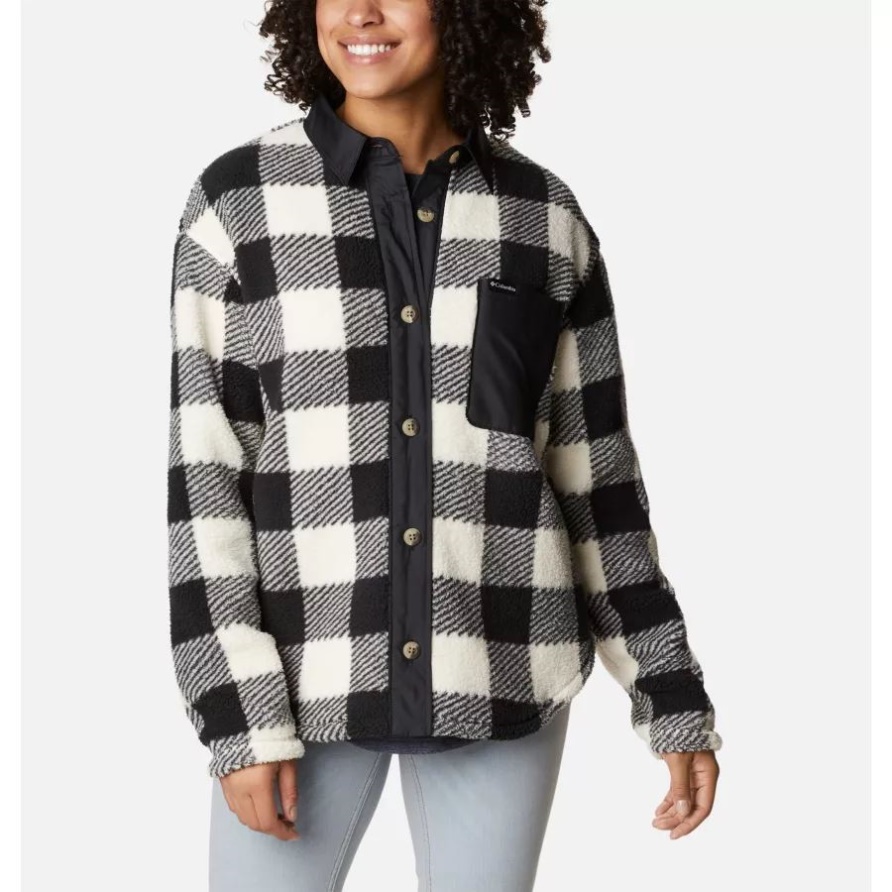 Columbia West Bend Fleece-Hemdjacke Für Damen Kreidekarodruck