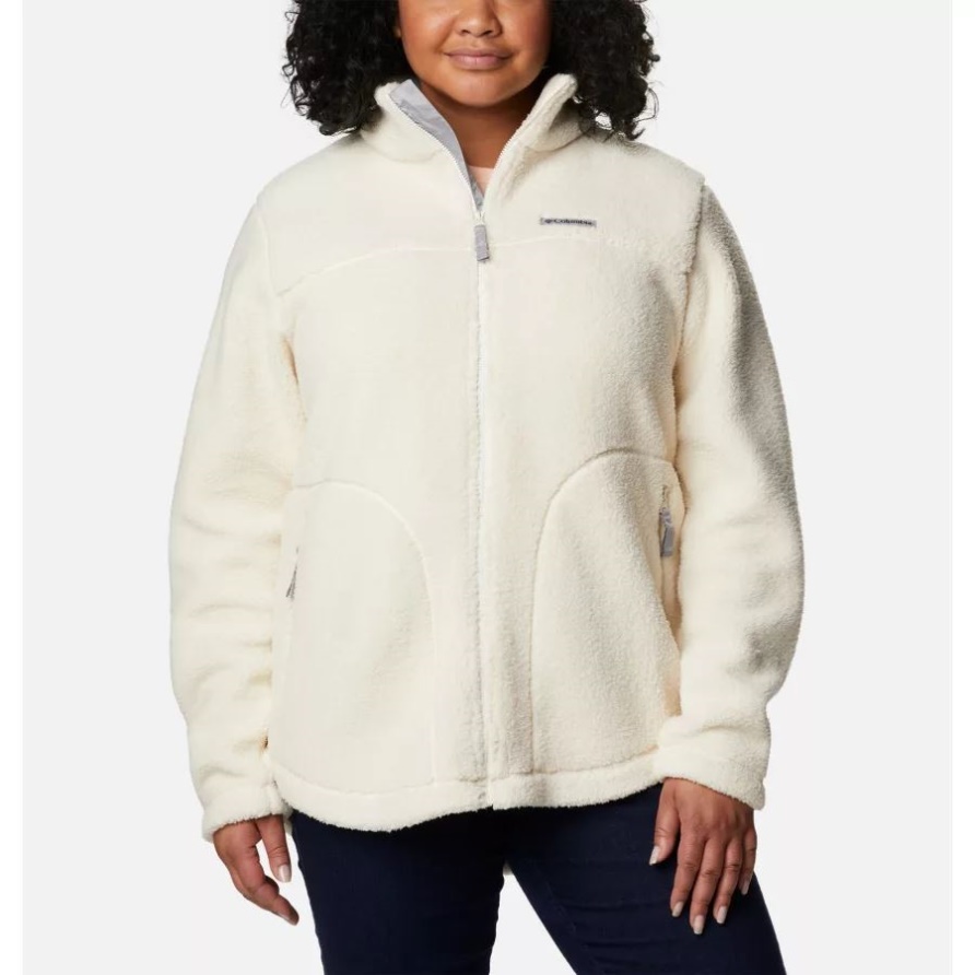 Columbia West Bend Fleecejacke Mit Durchgehendem Reißverschluss Für Damen Plus Größe Kreide