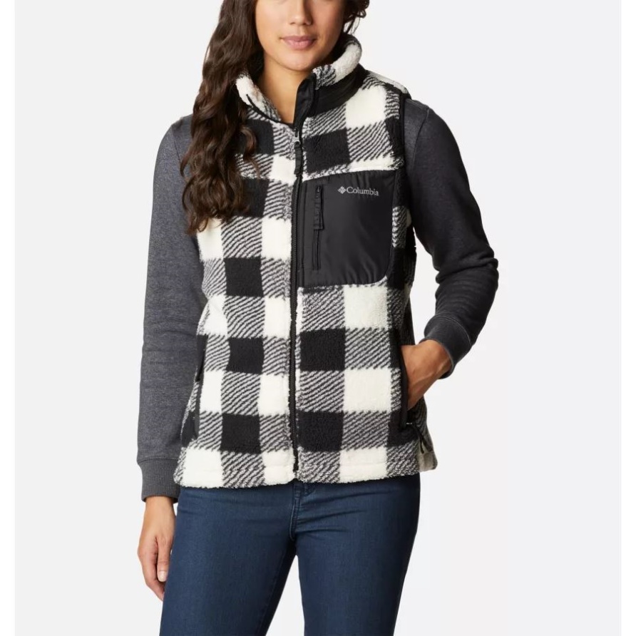 Columbia West Bend Weste Für Damen Mit Kreide-Karodruck