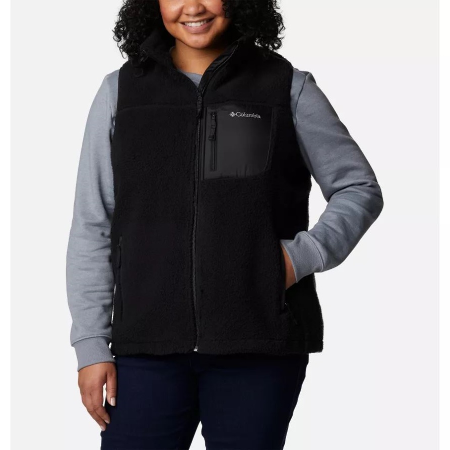 Columbia West Bend Weste Für Damen Plus Größe Schwarz/schwarz