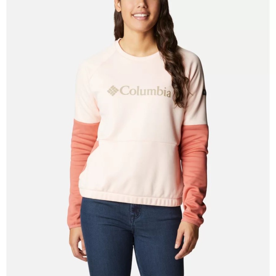 Windgates-Sweatshirt Der Columbia-Frauen Pfirsichblüte/dunkle Koralle