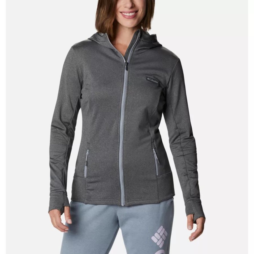 Columbia Windgates Tech Fleece Hoodie Für Damen Monument Heather