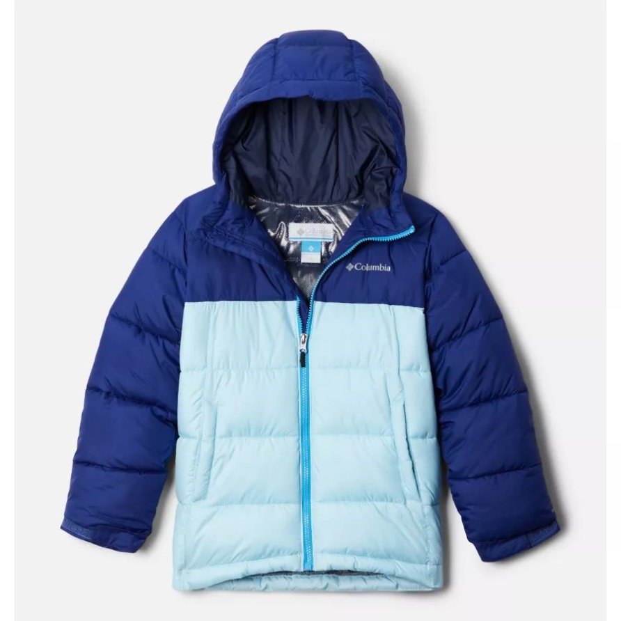Columbia Jugendliche Pike Lake Isolierte Pufferjacke Dark Sapphire/spring Blue
