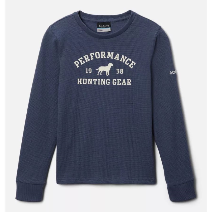 PHG Roughtail University Waffle Longsleeve Für Jungen Aus Zink/Kreide Von Columbia