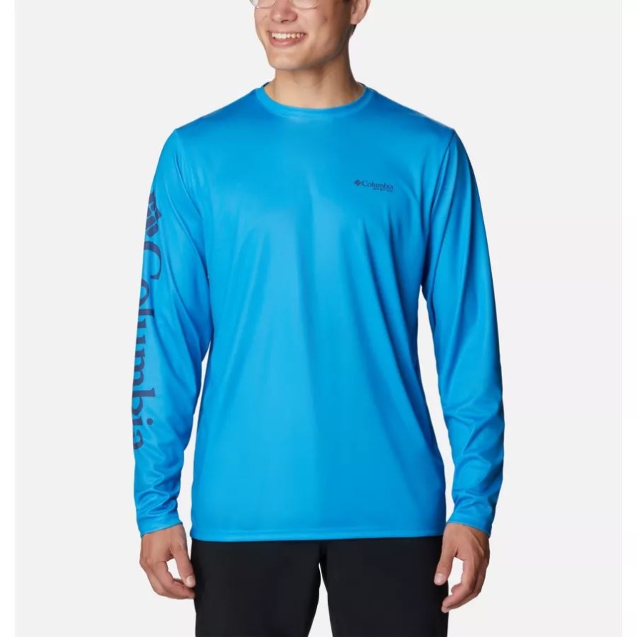 Compass Blue/marlin Columbia Langärmliges Pfg-terminal-tackle-carey-chen-shirt Für Herren