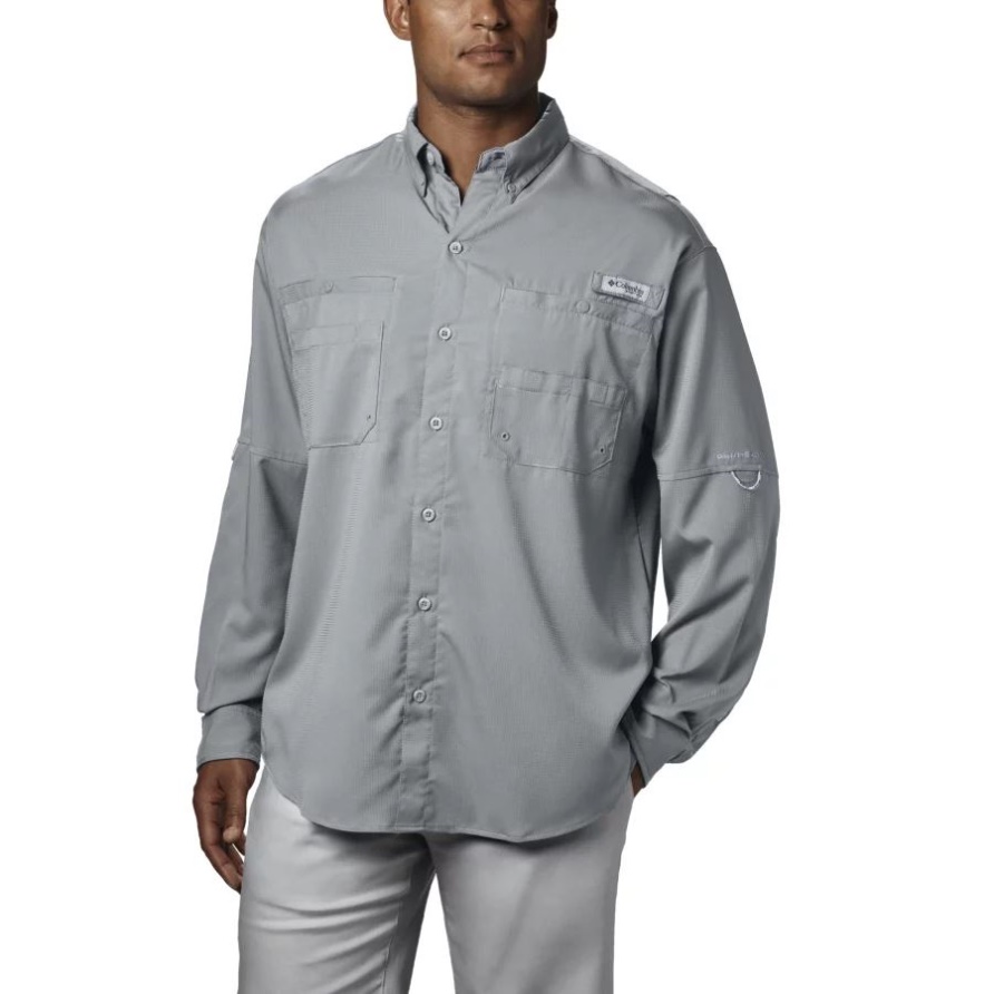 Pfg Tamiami Ii Langärmliges Hemd Von Cool Grey Columbia Herren Groß