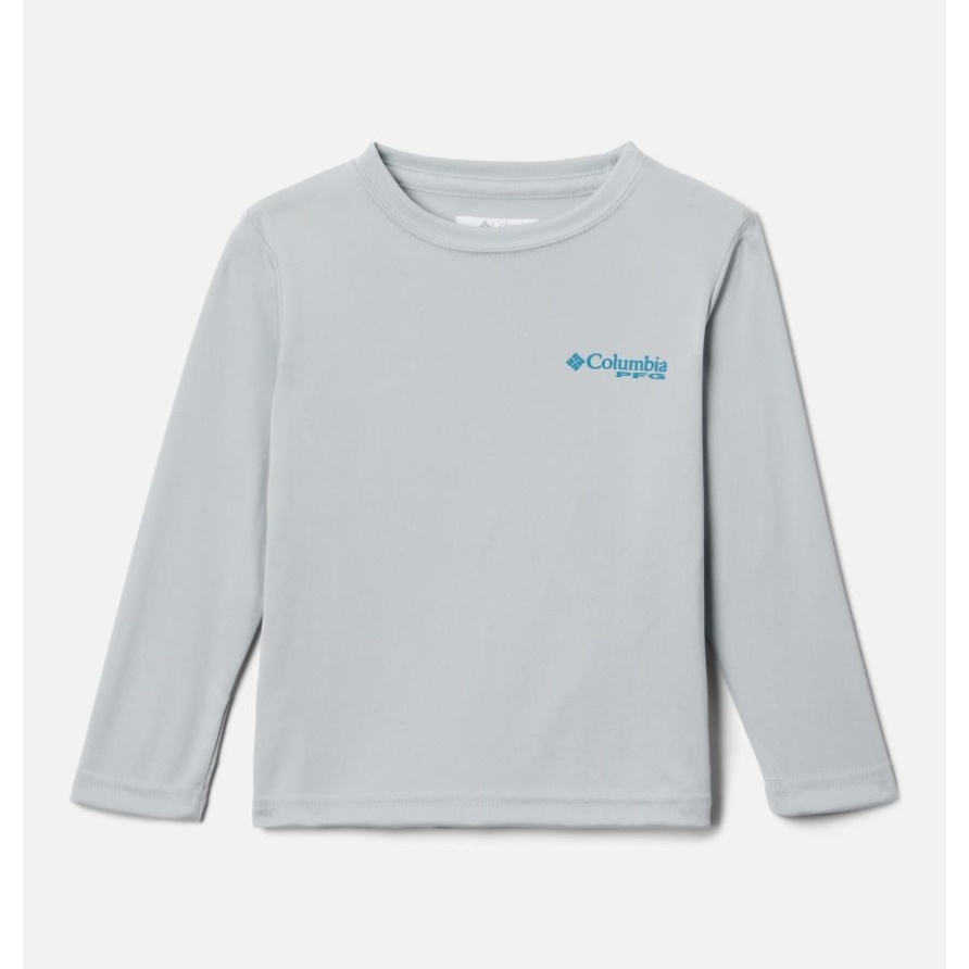 Cool Grey/Deep Marine - Bass Boys' Kleinkind Pfg Terminal Tackle University Langarmshirt Columbia
