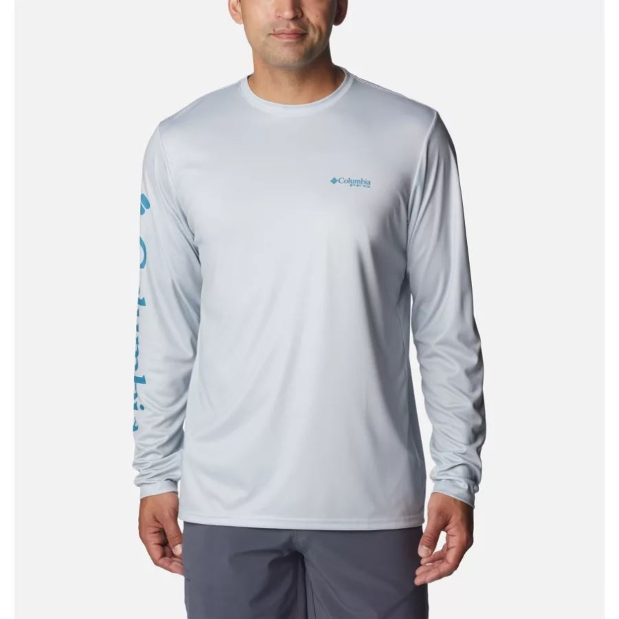 PFG Terminal Tackle Carey Chen Langarmshirt Für Herren Von Cool Grey/Sailfish Columbia