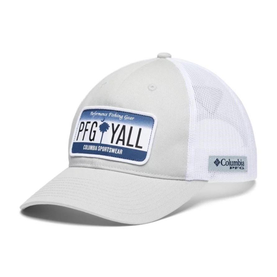 Cooles Grau/south Carolina Nummernschild Columbia Pfg Trucker Patch Snapback