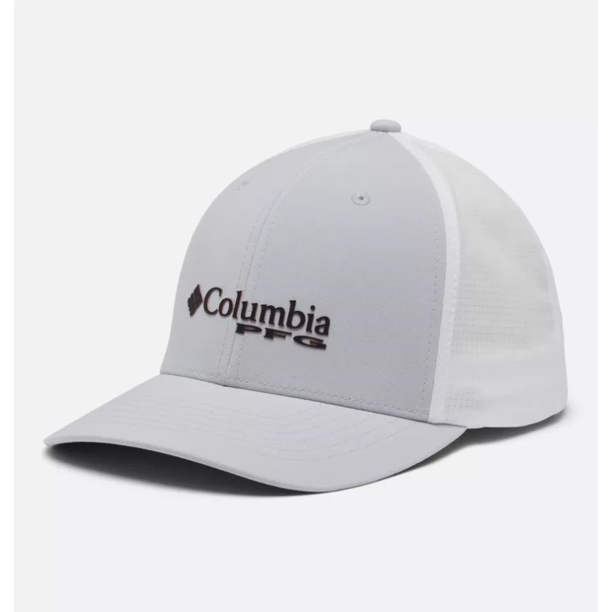 Cooles Grau/weißes Pfg-Logo Signatur 110 High Crown Columbia
