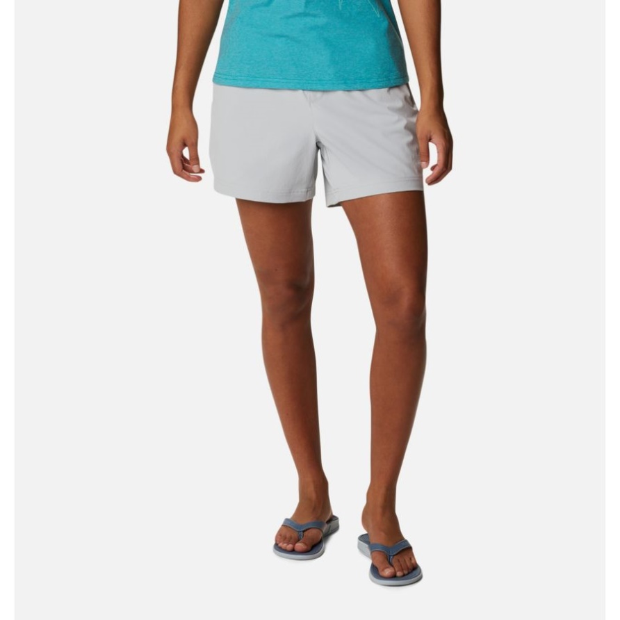 Coole Graue Pfg Slack Water Gewebte Shorts Für Damen Columbia