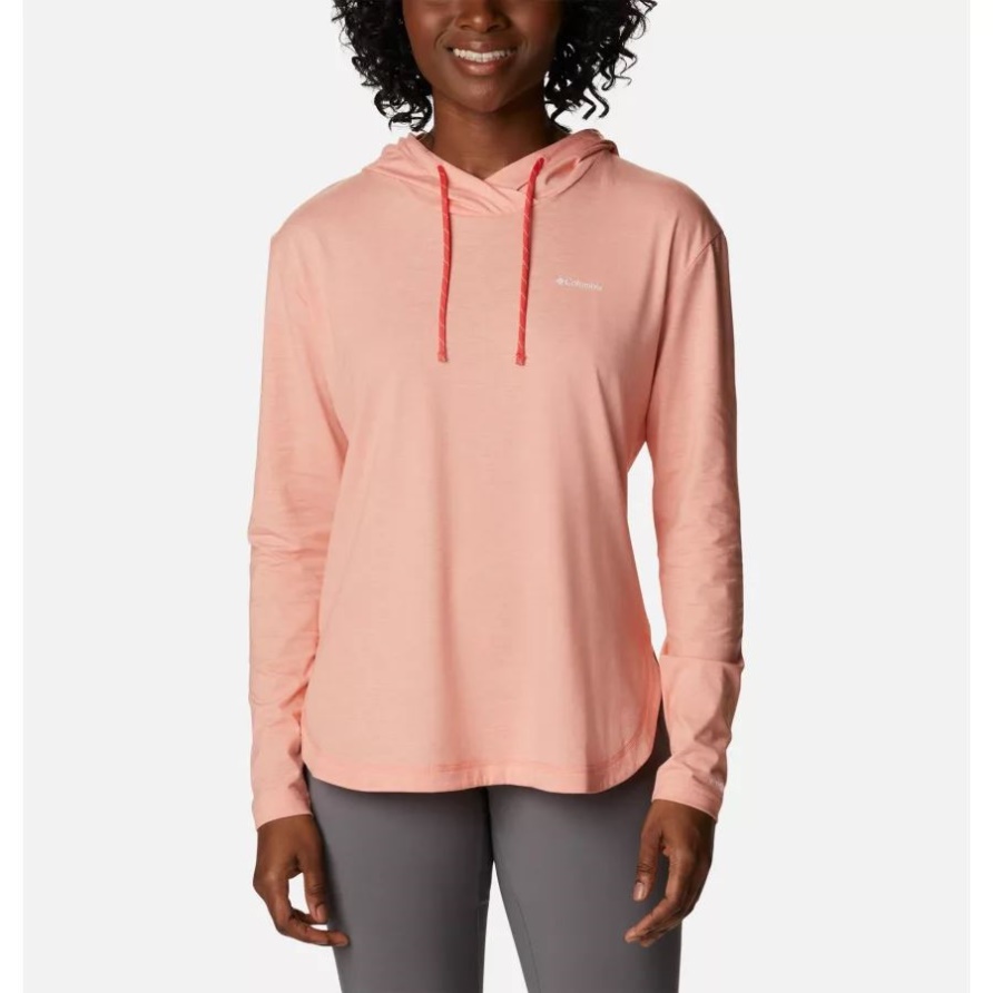 Coral Reef Heather Sun Trek Kapuzenpullover Für Damen Columbia