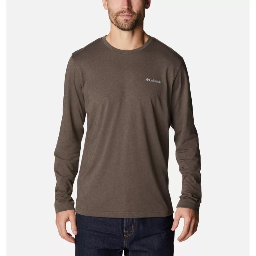Cordovan Heather Thistletown Hills Langarm-Crew-Shirt Für Herren Columbia