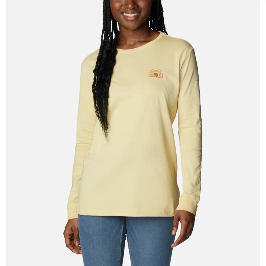 Cornstalk/Sun Trek Trails Columbia Frauen North Cascades Back Graphic Long Sleeve T-Shirt