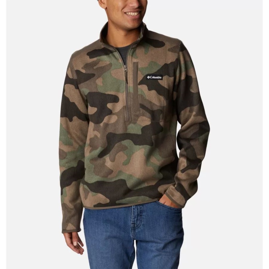 Cypress Mod Camo Columbia Herrenpullover Wetter Ii Bedruckter Fleece-pullover Mit Halbem Reißverschluss