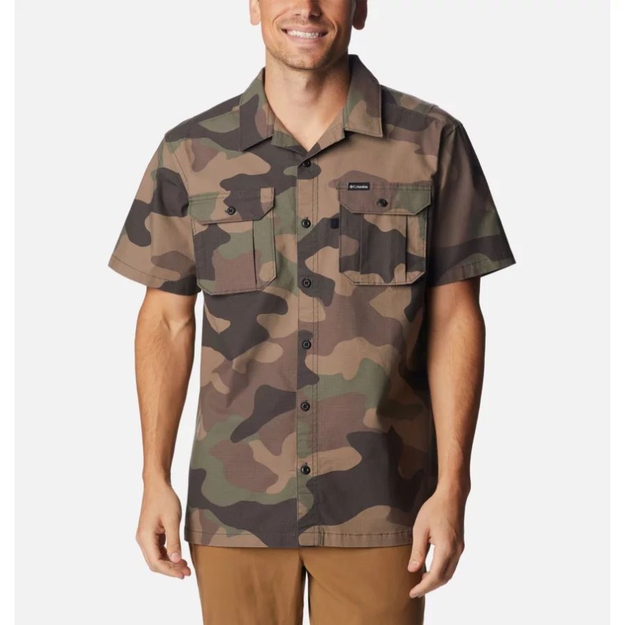 Cypress Mod Camo Columbia Herren Wallowa Neuheit Kurzarmhemd