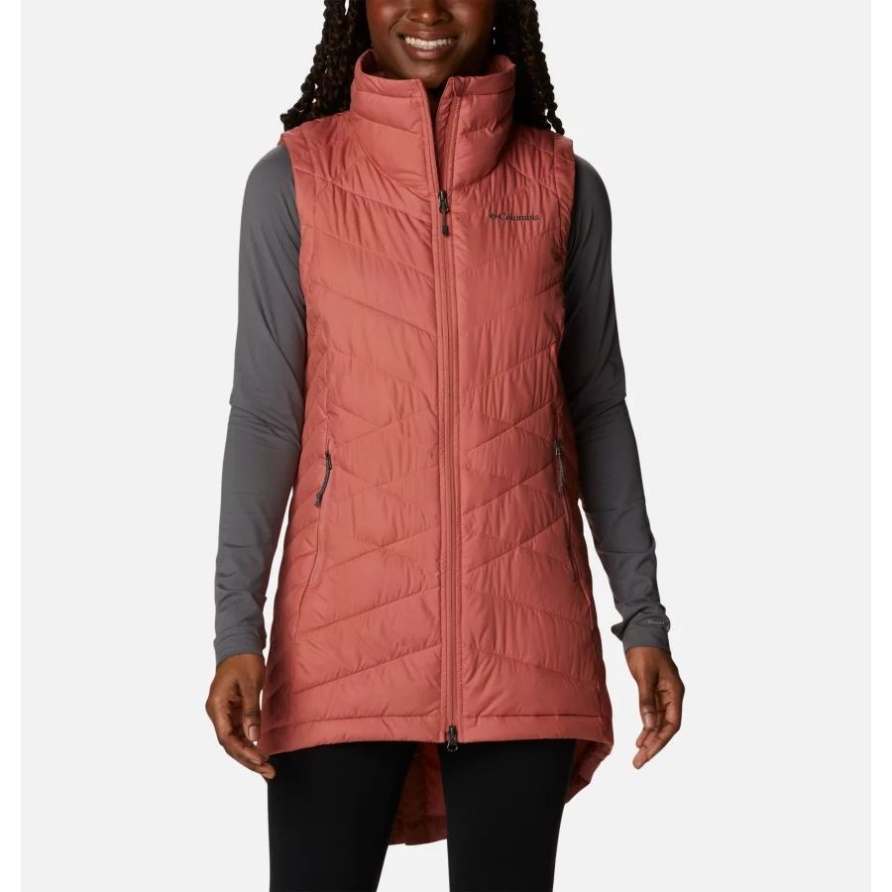 Dark Coral Columbia Himmlische Lange Weste Für Damen