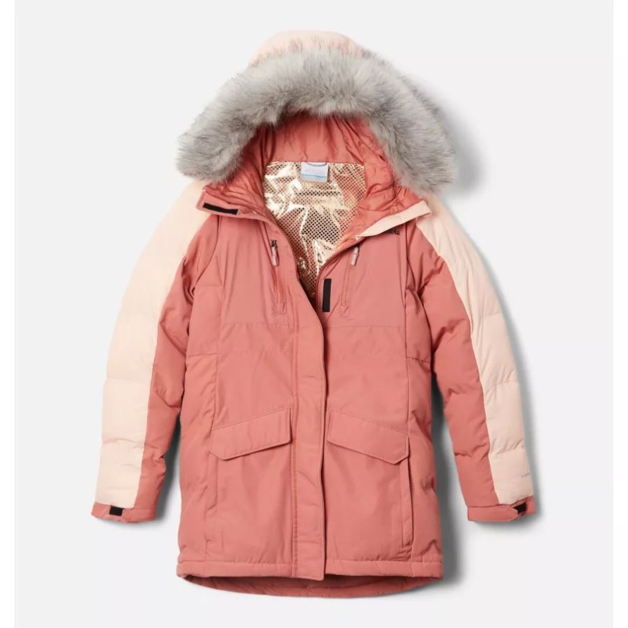 Dunkelkoralle/Pfirsichblüte Columbia Marquam Peak Fusion II Parka Für Mädchen