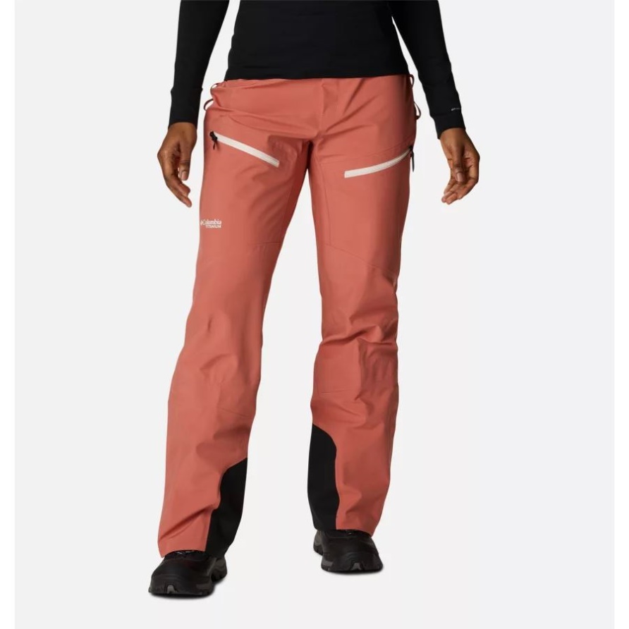 Dark Coral Wasserdichte Damen-skihose Mit Platinspitze Columbia