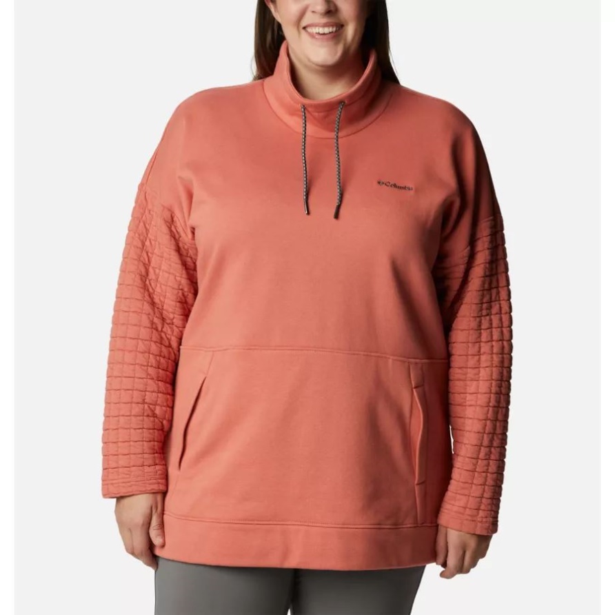 Übergroßer Pullover Mit Trichterkragen Von Sunday Summit In Dunkler Koralle Für Damen In Übergröße Columbia