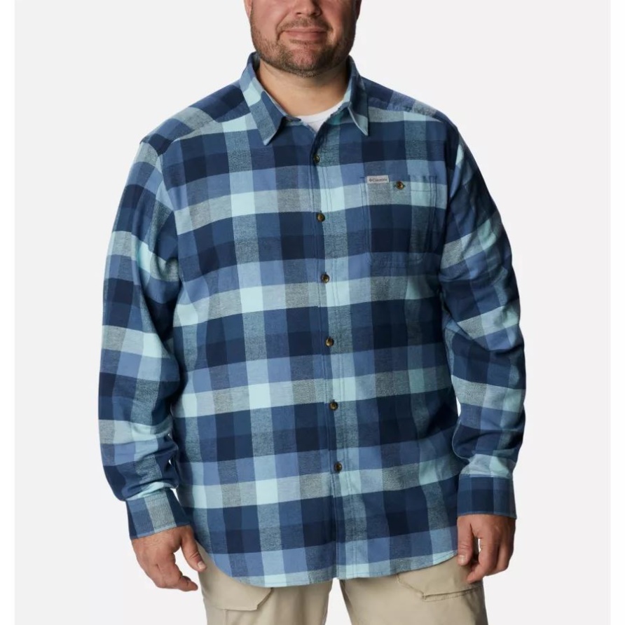 Dark Mountain Buffalo Check Columbia Cornell Woods Flanell Langarmhemd Für Herren Groß