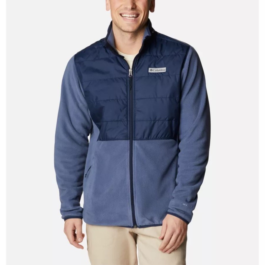 Dark Mountain/Collegiate Navy Columbia Bassin Butte Fleece Für Herren