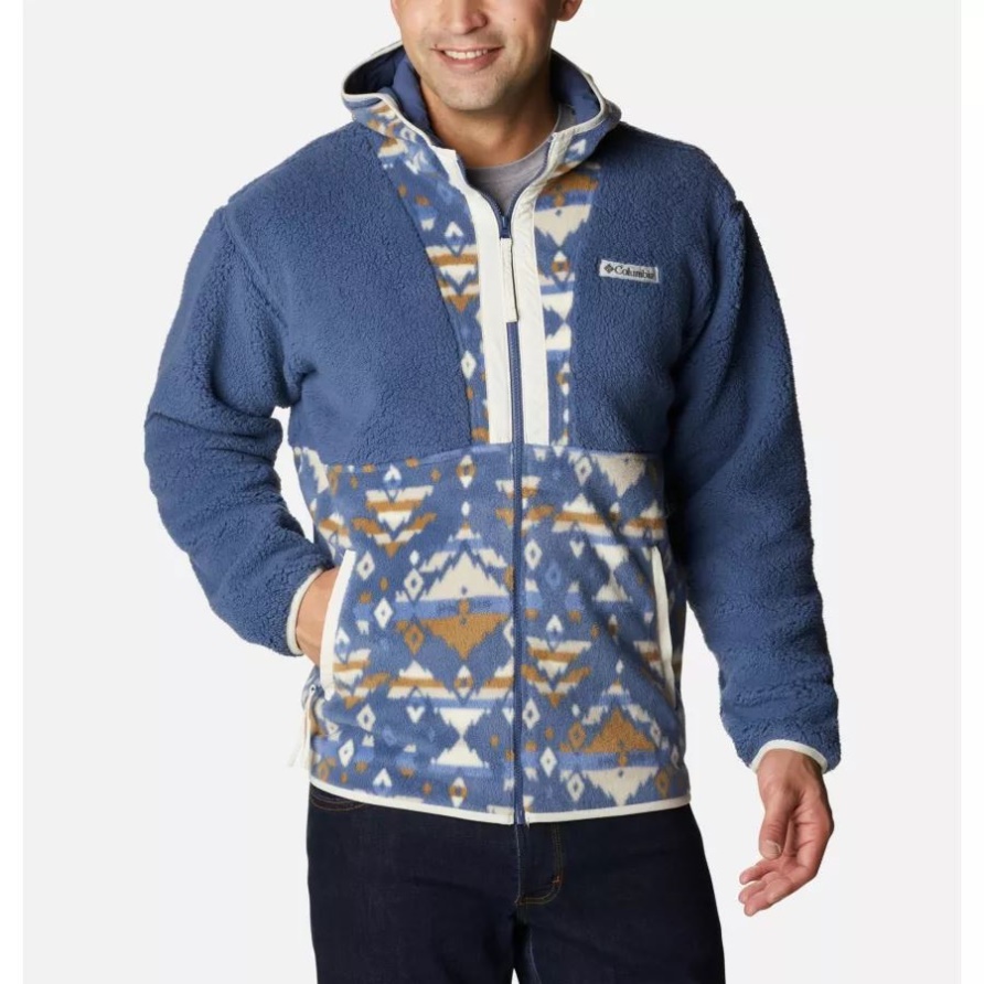 Dark Mountain/dark Mtn Rocky Mtn Print Columbia Herren Backbowl Sherpa Kapuzenjacke