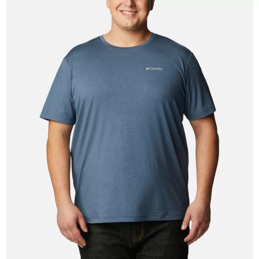 Dark Mountain Heather Tech-Trail-Shirt Mit Rundhalsausschnitt Für Herren Big Columbia