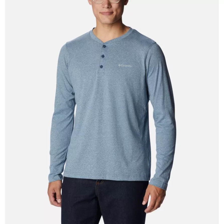 Dark Mountain Heather/Himmelblau Columbia Thistletown Hills Henley Für Herren
