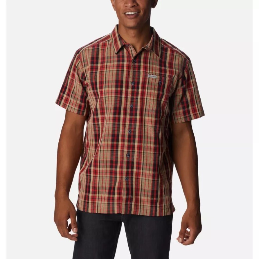 Dark Mountain Sanfte Stimmung Madras Columbia Herren Lakeside Trail Kurzarm