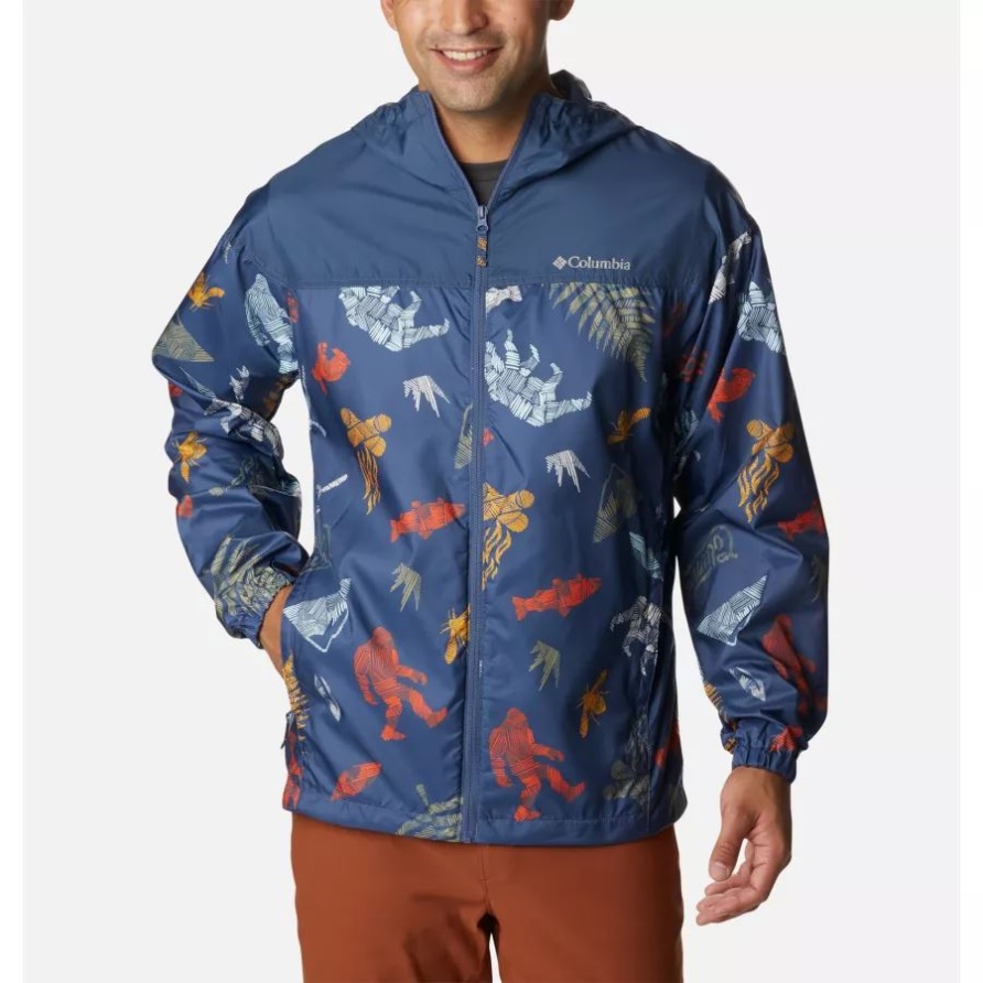 Dark Mountain Wanderlandia Print Herren Flash Challenger Windjacke Neuheit Columbia