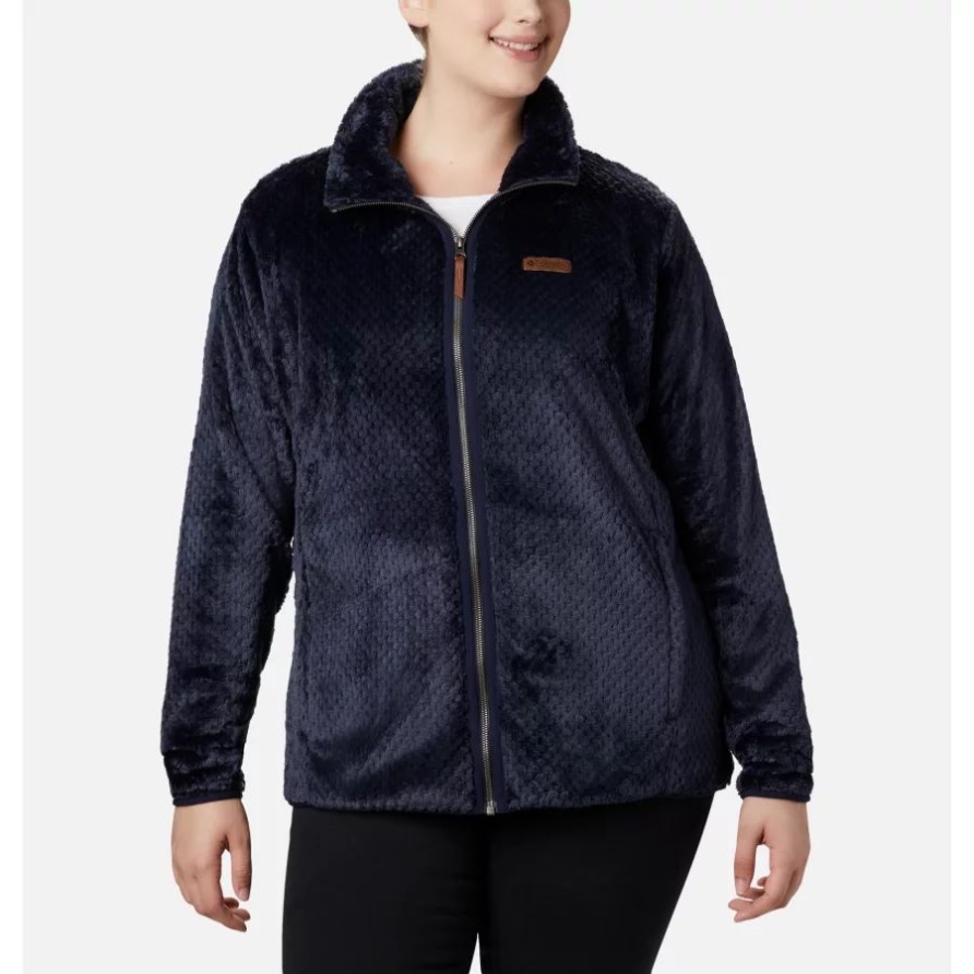 Dunkel Nachtaktiv Columbia Fire Side II Plüsch-Fleece Mit Durchgehendem Reißverschluss Für Damen In Übergröße