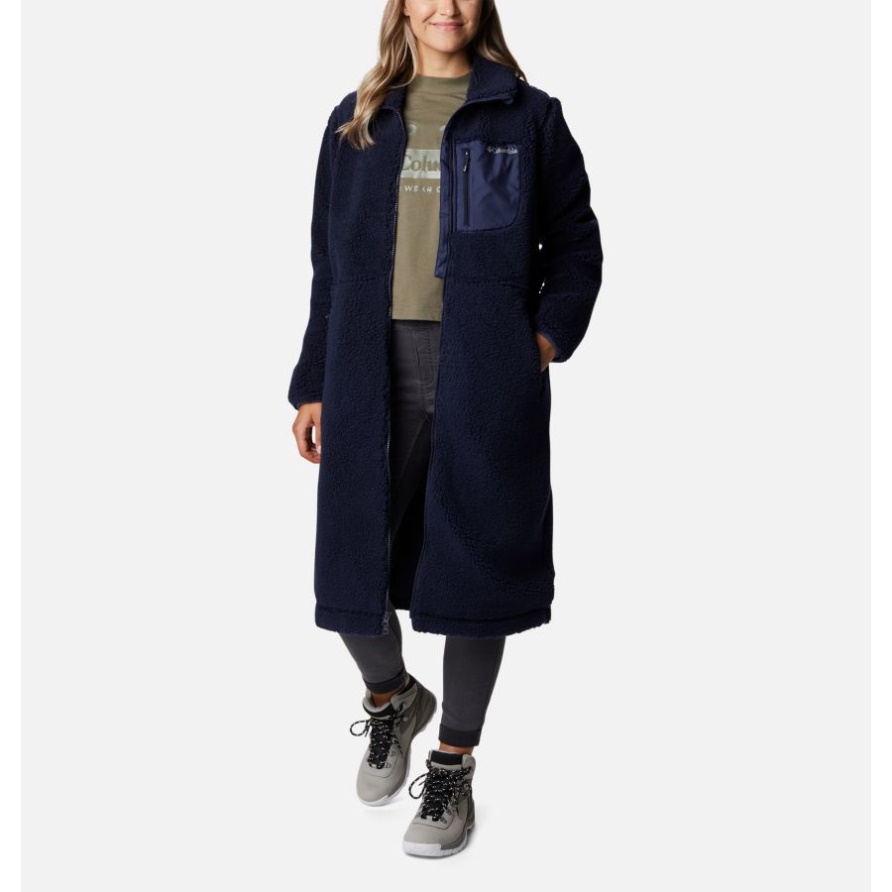 Dark Nocturnal/Nocturnal Columbia Archer Ridge Sherpa Long Jacket Für Damen