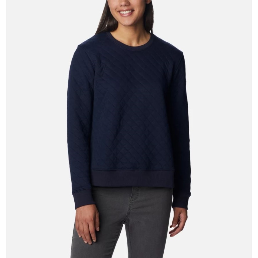 Dunkles Nachtaktives Columbia Lodge-Stepp-Sweatshirt Mit Rundhalsausschnitt Für Damen Columbia