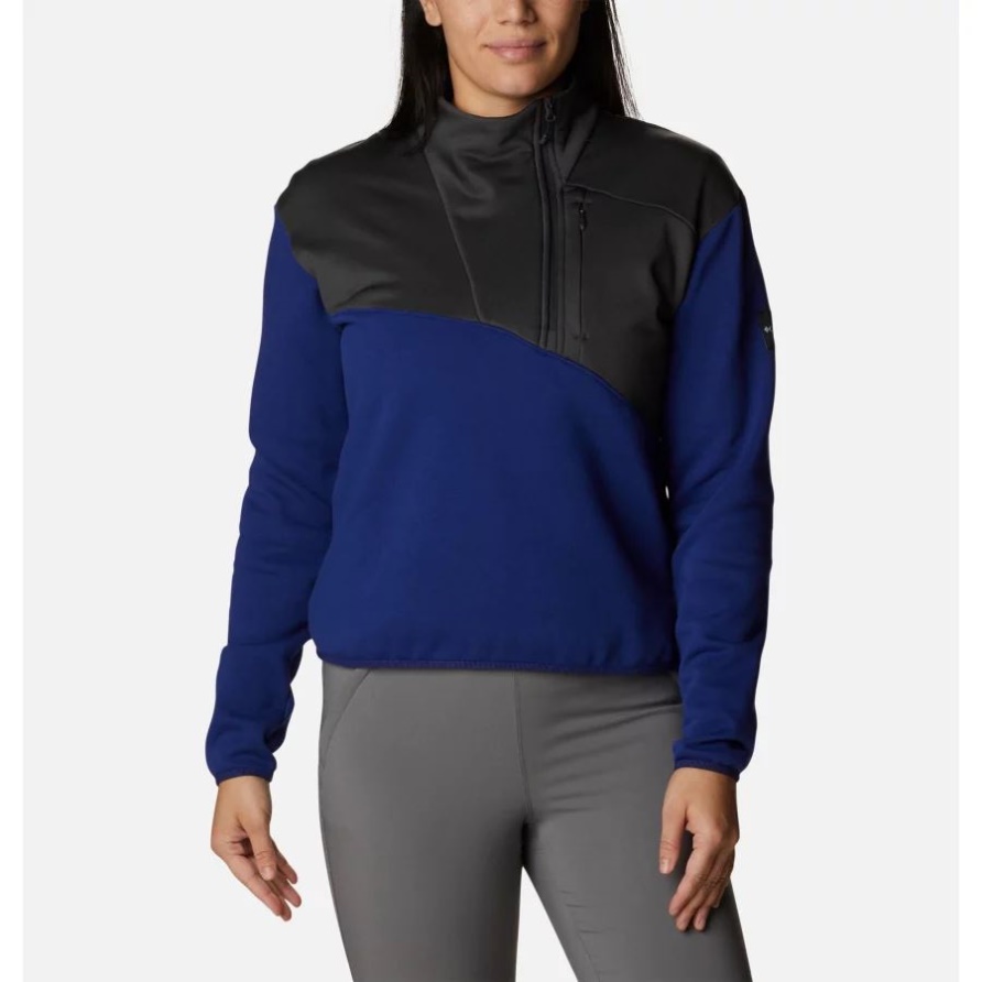Dark Sapphire/shark Columbia Columbia Lodge Hybrid-Pullover Für Damen
