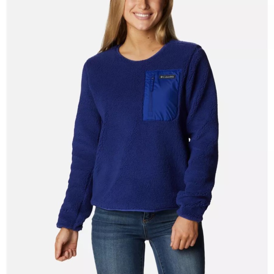 Dark Sapphire West Bend Sherpa Rundhalspullover Damen Columbia
