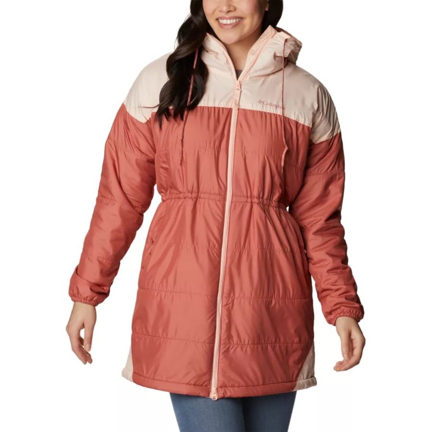 Dark Coral/Pfirsichblüte Flash Challenger Sherpa Long Jacket Für Damen Columbia