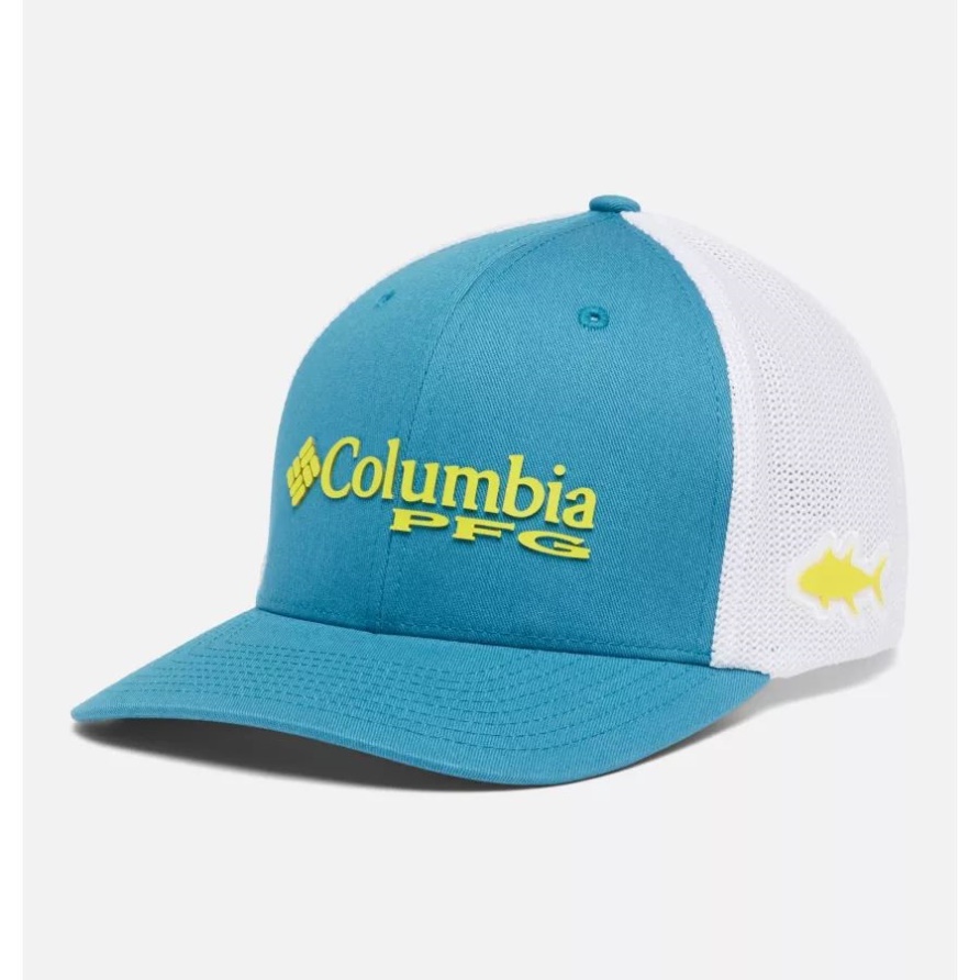 Deep Marine/laser Zitrone Columbia Pfg Logo Mesh Kugelkappe Hohe Krone