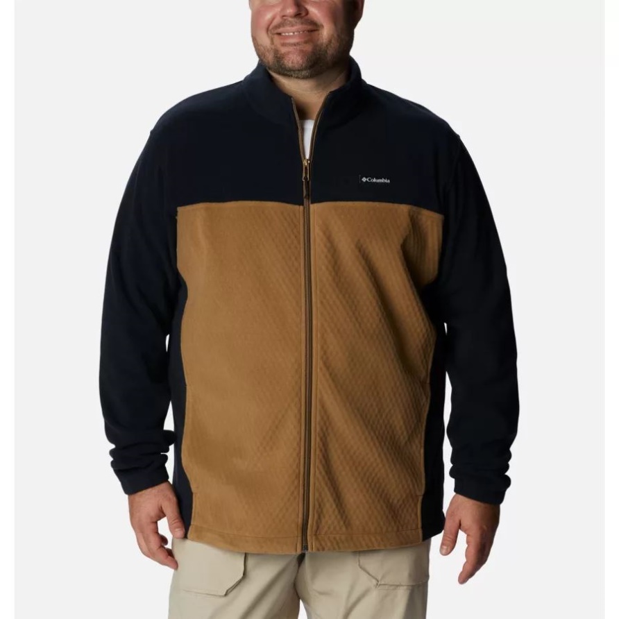 Delta/schwarz Columbia Herren-overview-trail-jacke Mit Durchgehendem Reißverschluss Groß