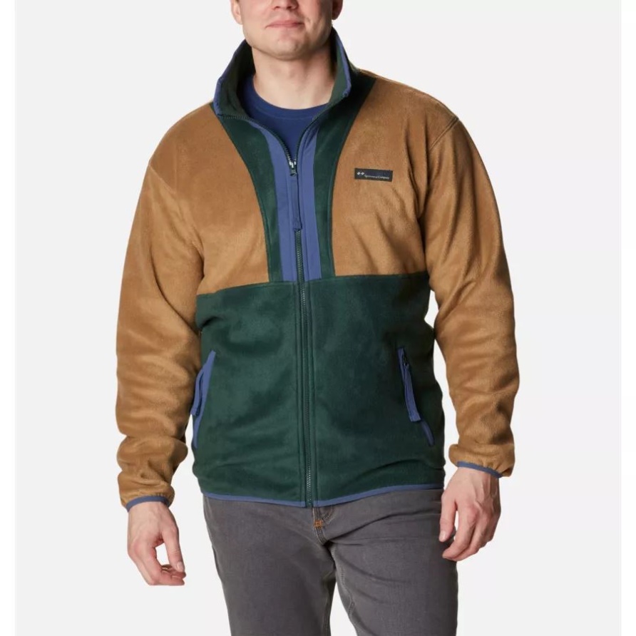 Delta/fichte/dark Mountain Herren-back-bowl-fleecejacke Mit Durchgehendem Reißverschluss Columbia