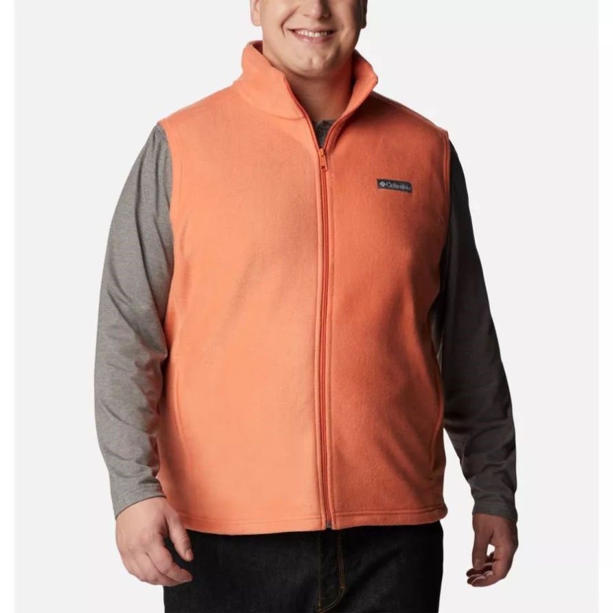 Desert Orange Columbia Herren Steens Mountain Fleece Weste Groß